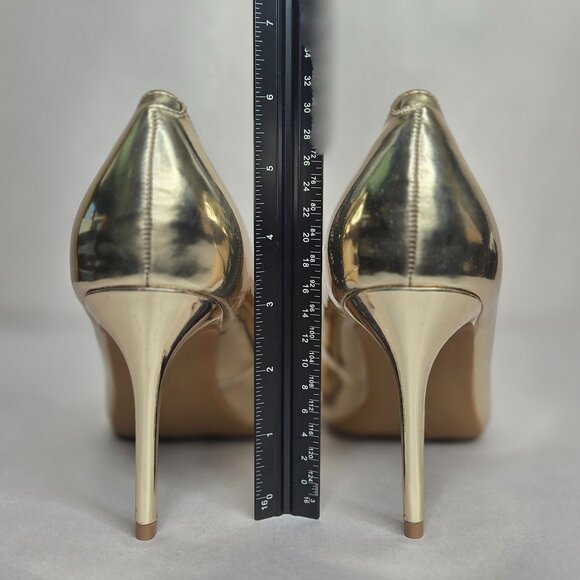 NWOT BCBGeneration Women's Bissha Platino Gold Stiletto Heels - Picture 3 of 7